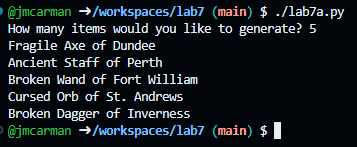 lab7a.py sample output