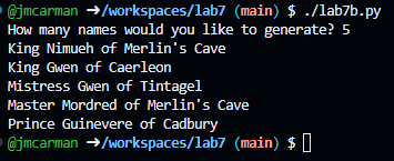 lab7a.py sample output